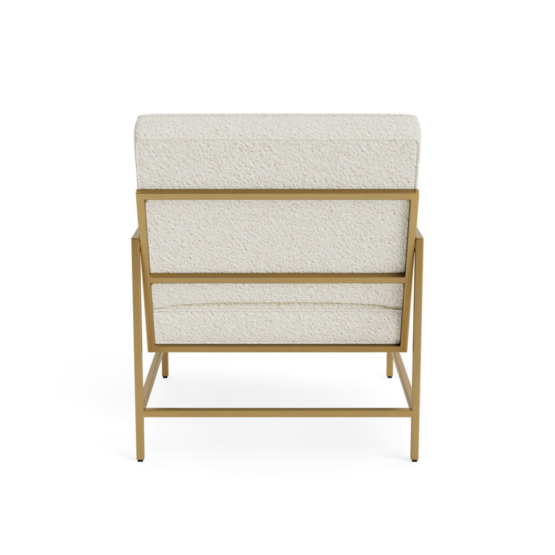 Major Arm Chair, Driftwood, Berber - Cream, Brushed Brass