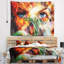 Portrait femme plume collage tapisserie-28485159