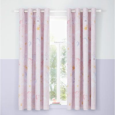 Fairytale Unicorn 66x72 Inch Curtains