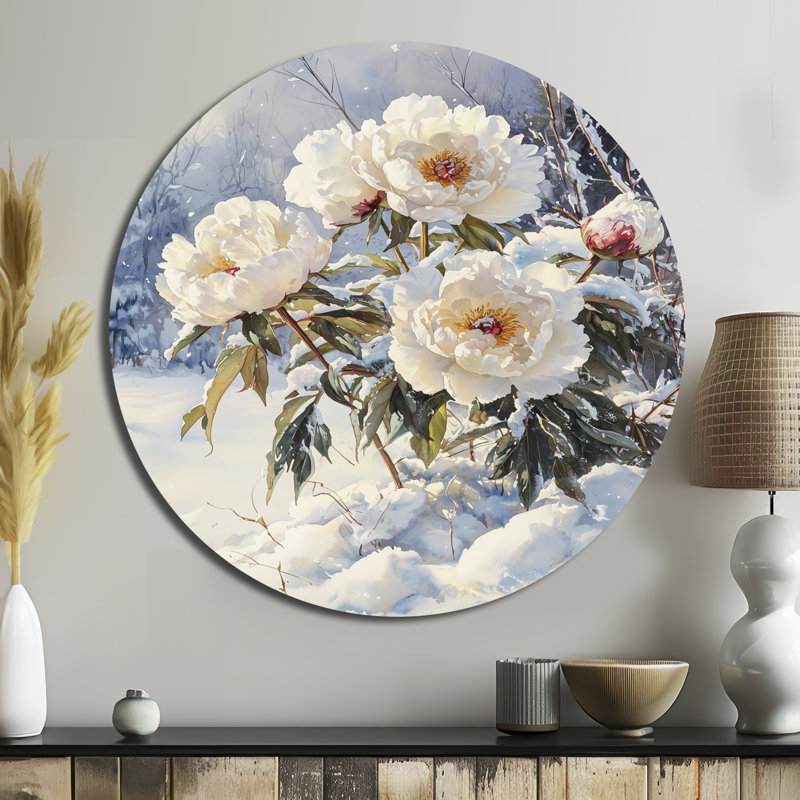 Kaysar - Art mural traditionnel en métal blanc, H 16 po x l 16 po