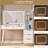 Lilliani Large Vanity, Make up Vanity wirh Drawers & Adjustable Light, White-1165588233