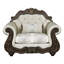 Ensemble de salon 2 pièces, causeuse rembourrée et fauteuil d'appoint Pierce