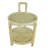 Wood 2-Tier Rolling Storage Cart