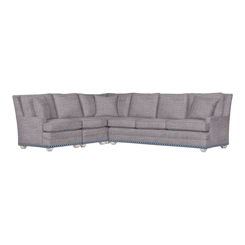 American Bungalow 4-Piece Riverside L-Sectional, Nomad Slate Crypton® Chenille, No, Navajo