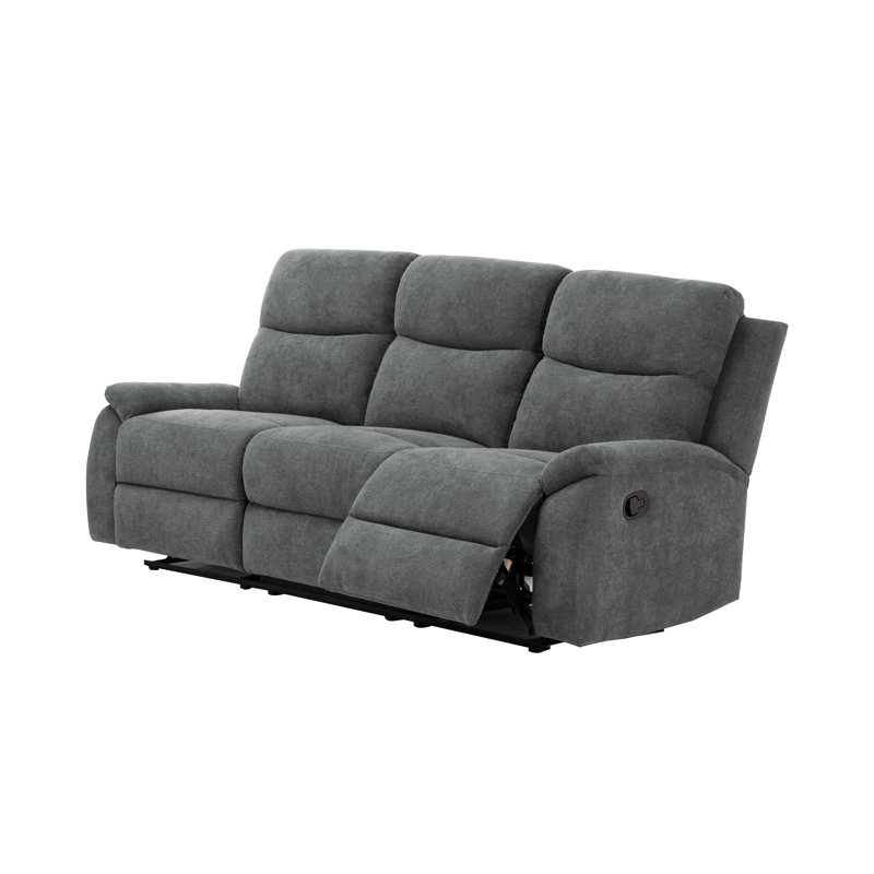 Canapé inclinable en similicuir de 78 po Abrea, gris