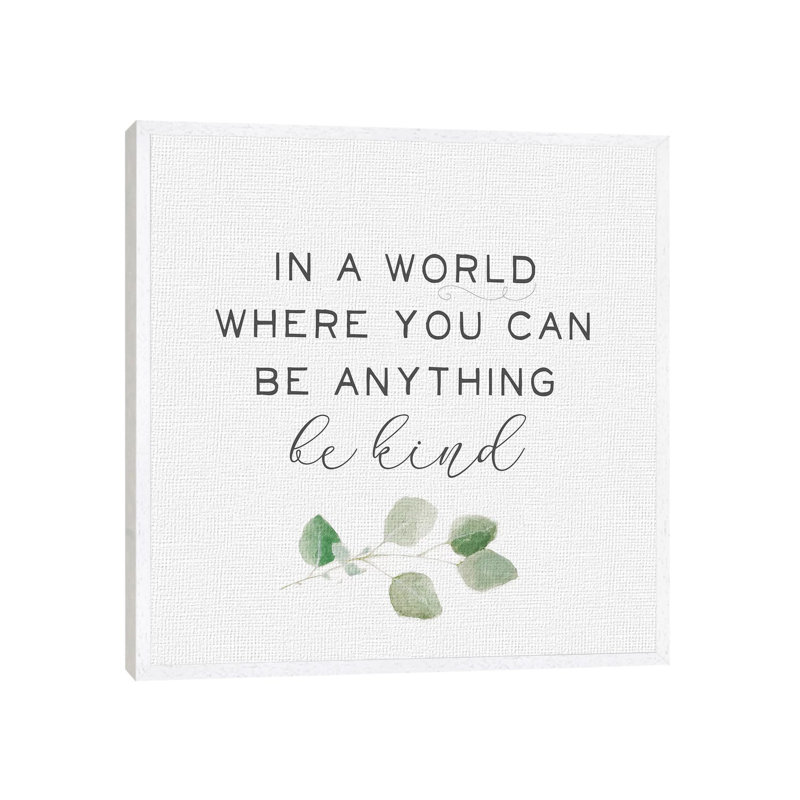 Inspired Life II 1 Piece Wall Art on Canvas, 93.98 cm H x 93.98 cm W, White Framed