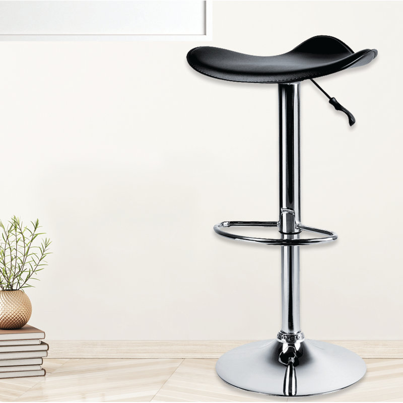 Tabouret tournant à hauteur réglable Jayden-Lee, Noir