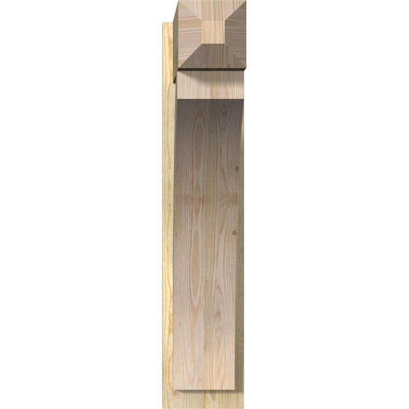 Persienne en bois rustique Thorton Craftsman, Sapin Douglas de 8 po (sciage brut),  P 26 po x H 38 po 