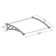 Palram - Canopia Neo Polycarbonate Clear Stationary Slope Door and Window Awning