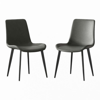 Chaises de salle à manger rembourrées en similicuir