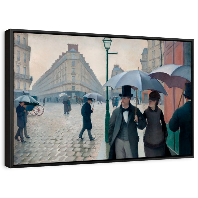 «Paris Street Rainy Day 1877, reproduction sur toile», H 29 po x l 43 po