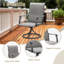 Ensemble de salle à manger 7 pièces pour table ronde d'extérieur avec chaise pivotante 7 pièces-103707623-103707622