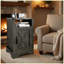 Table de chevet 16 po gris foncé avec station de charge et rangement, table de chevet pour la chambre à coucher-128977000-128977001