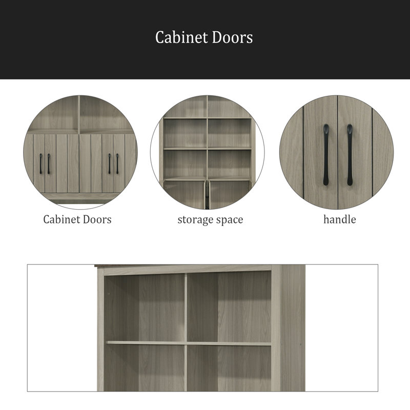 Bibliothèque l 47 "avec portes d'armoire