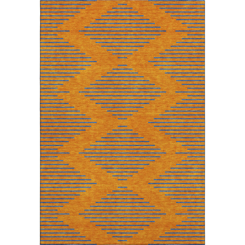 Premium Machine Washable Jahnke AMF1017 Geometric Rug, Rectangle 3' x 5'