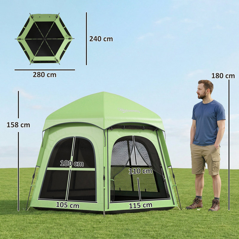 4 Person Tent, Green