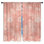 Rideaux de fenêtre à motif floral rose transparent et obscurcissant - 2 panneaux