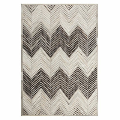 Johansen Chevron Cowhide Hand Woven Area Rug