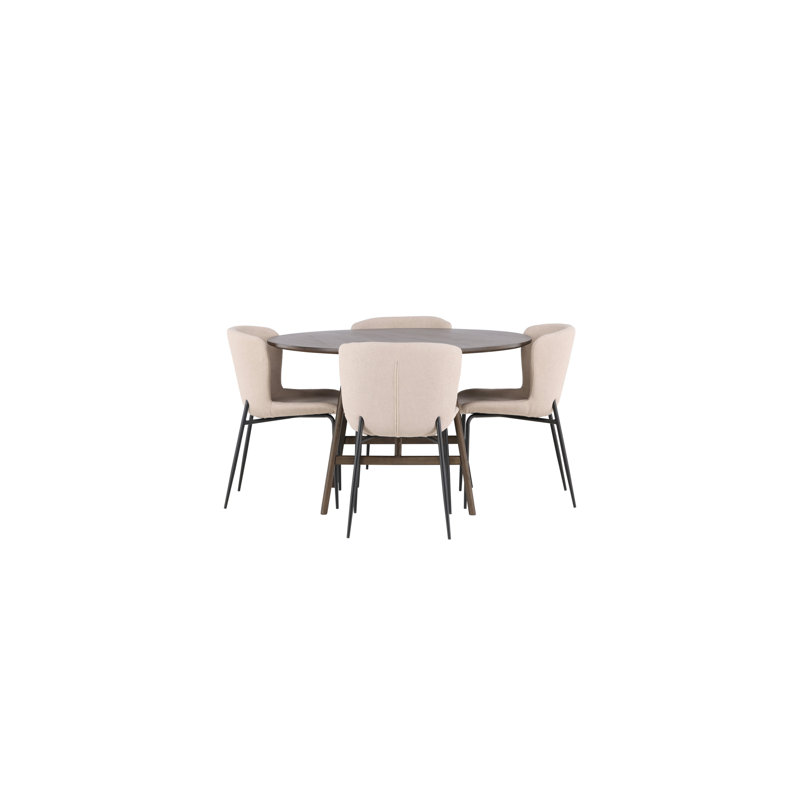 Bentley 4 - Person Dining Set, Beige, Beige