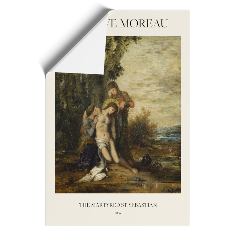 The Martyred Saint Sebastian by Gustave Moreau - No Frame Painting, 59cm H x 42cm W x 0.1cm D