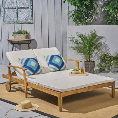 Chaise longue double Perla avec côtés réglables indépendants