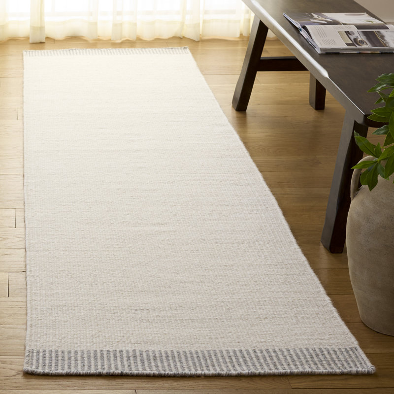 Vermont Hand Woven Wool;Cotton Solid Color Indoor Rug, Runner 2'3" x 8'