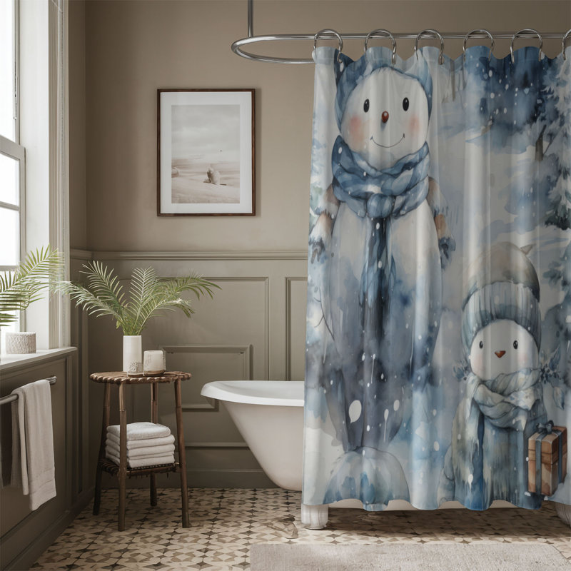 Rideau de douche Glacial, H 74 po x l 71 po