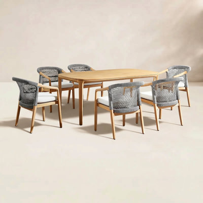 71" Teak Patio Dining Set