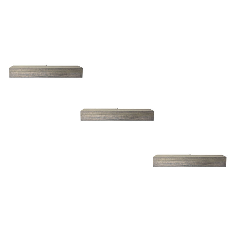 Rayne Poplar Floating Shelves, 4" H x 32" W x 5" D