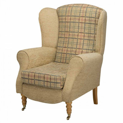 81cm Wide Tufted Wingback Chair