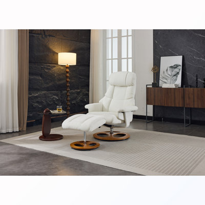 Fauteuil inclinable à dossier réglable avec repose-pieds et siège chauffant