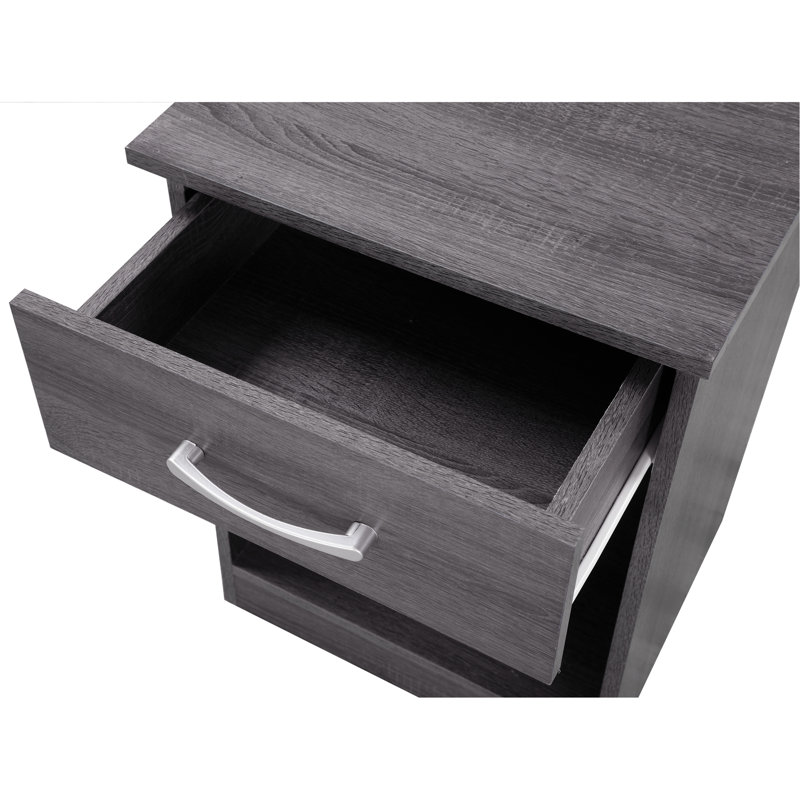 Table de chevet Lindsey RTA, gris, Gris