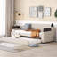 Lit de jour simple avec rangement et lit gigogne Design Beige