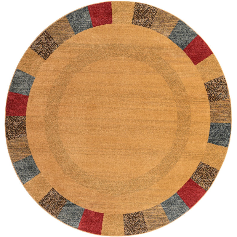 Tapis beige Aracelia, Rond 8 pi
