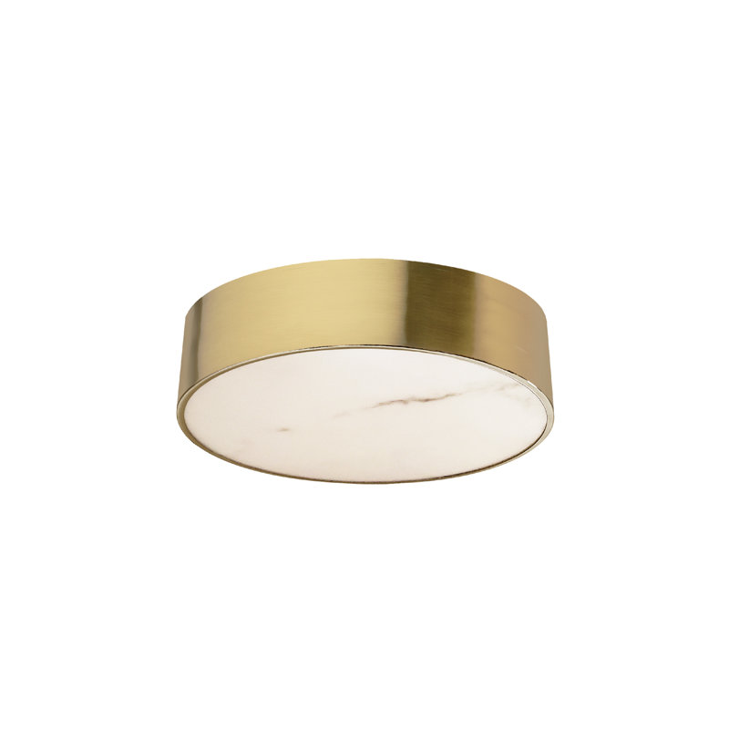 Plafonnier encastré Walsh, Laiton vieilli, 20 W, 3.5" H x 12" W x 12" D