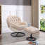 Fauteuil de salon avec chaise d'appoint et canapé beige avec repose-pieds-930744584