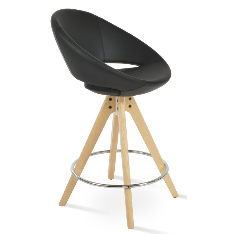 Crescent Swivel Bar Stool
