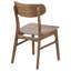 Husnain Dining Side Chair Walnut and Brown