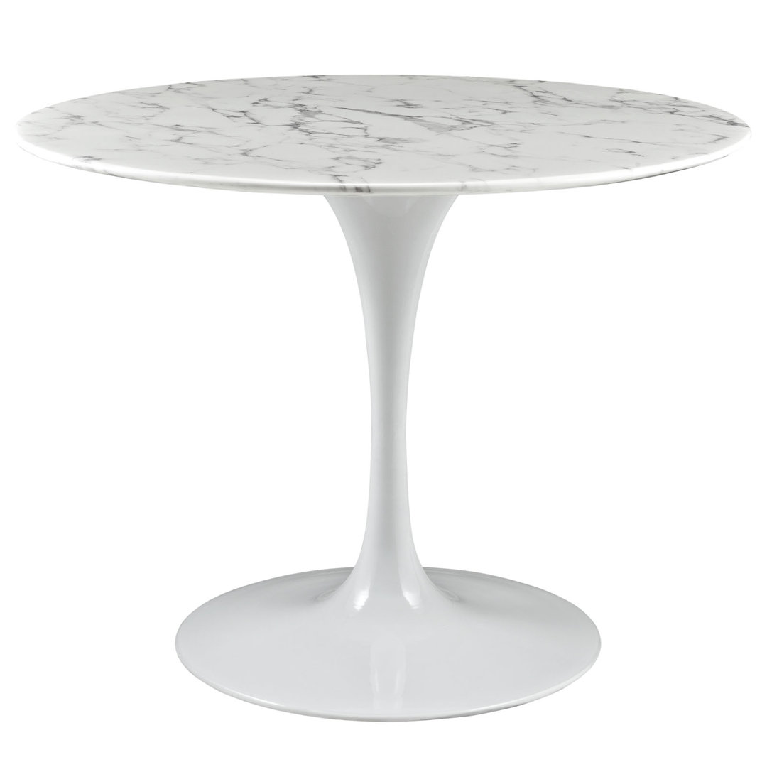 Lippa Round Artificial Marble Dining Table by Modway Modway Table Base 