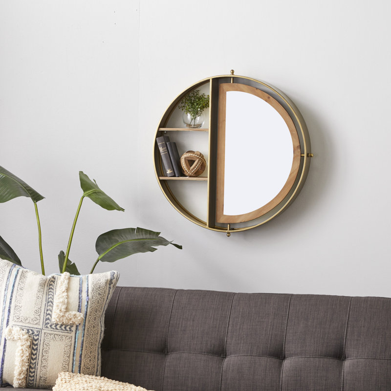 2 Piece Circle Metal Accent Shelf