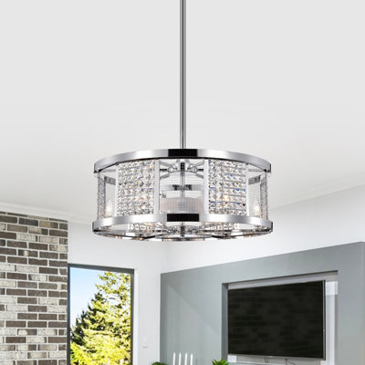 Ventilateur de plafond sans lame à 3 pales avec télécommande et ensemble d'éclairage inclus