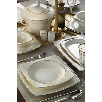 Piece Bone China Dinnerware Set - Service for 12