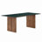 Gadsden 86 Inch Marble Dining Table in Walnut Green Marble
