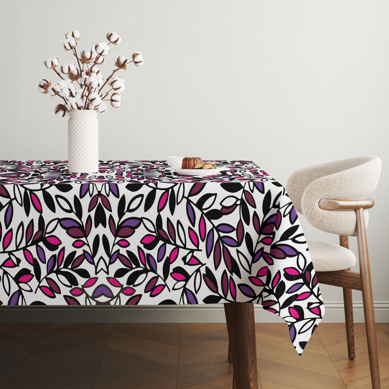 Elegant Tablecloth (55 x 86 inches), 65% Cotton / 35% Polyester, Easy Clean, Machine Washable, Tumble Dryer Safe, Ironable | Perfect for Dining Room or Special Occasions, Durable & Stylish Home Essential