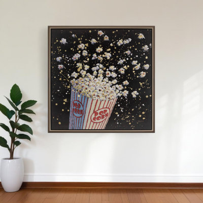 Cinéma Pop argenté encadré flottant art mural