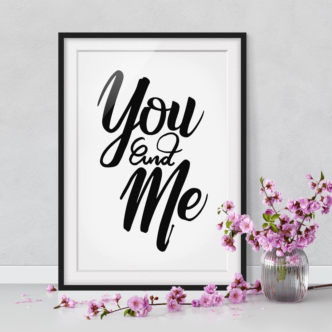 Gerahmtes Papierbild You and me