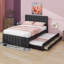 Lit plateforme double avec lit gigogne et 3 tiroirs-166717683