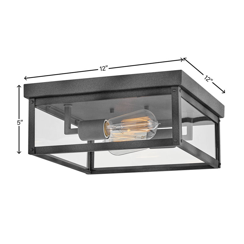 Beckham 2 - Bulb Outdoor Flush Mount, Black