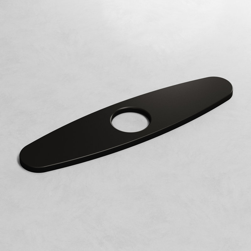 Plaque de protection pour évier de cuisine 10 po à 1 ou 3 trous noir mat, Noir mat
