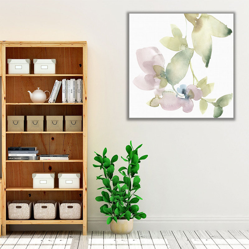 Sweet Petals and Leaves V - reproduction d'art sur toile, H 30 po x l 30 po